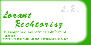 lorant rechtorisz business card